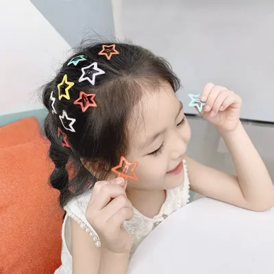 Candy Color Cute Star Design Baby Hairclip (12 Pcs)